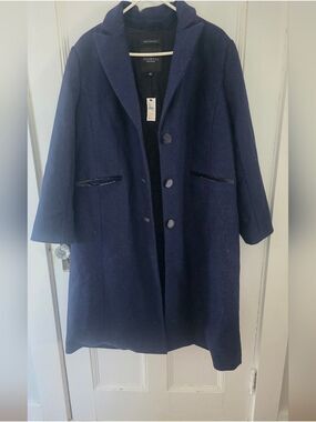 Talbots Italian Melton Wool Blend Coat Plus Size Petite